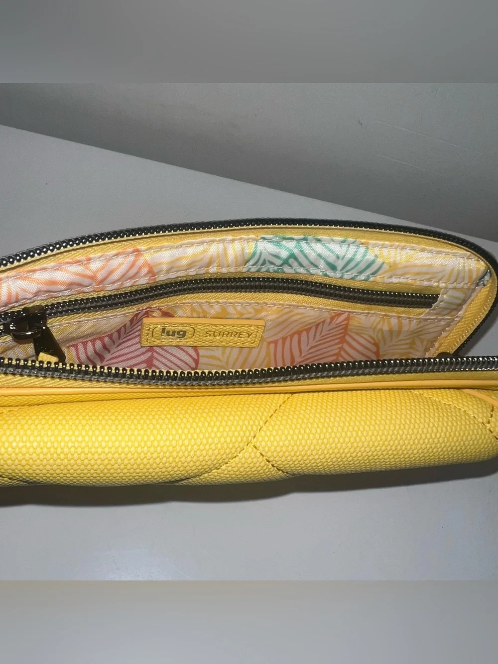 lug Quilted Zip Wallet in Sunny Yellow